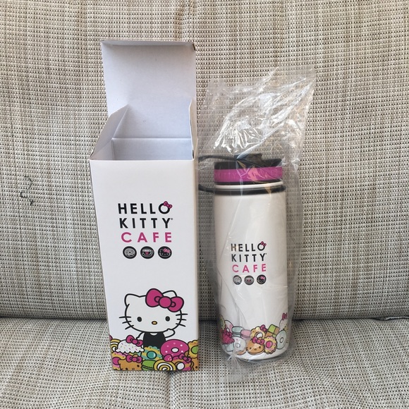 Hello Kitty Accessories - NWT Hello Kitty Cafe limited edition thermos mug